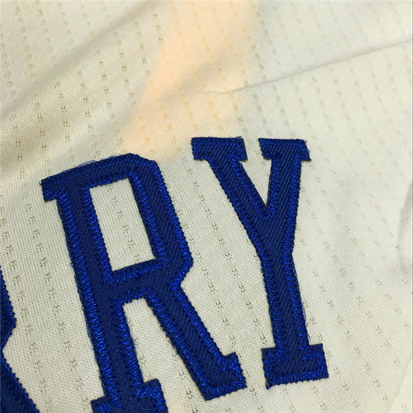 Maillot Authentique Manche Courte Warriors Curry 30 Blanc